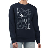 Toronto Maple Leafs - G-III 4Her by Carl Banks Women's Lots Of Love Team Logo Graphic Pullover Sweatshirt Navy