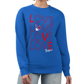 New York Rangers G-III 4Her by Carl Banks Women's Lots Of Love Team Logo Graphic Pullover Sweatshirt Blue