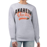 Anaheim Ducks - G-III 4Her by Carl Banks Women's Filigree Team Graphic Fleece Pullover Sweatshirt Heather Gray