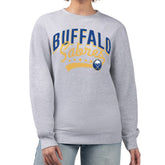 Buffalo Sabres - G-III 4Her by Carl Banks Women's Filigree Team Graphic Fleece Pullover Sweatshirt Heather Gray