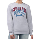 Colorado Avalanche - G-III 4Her by Carl Banks Women's Filigree Team Graphic Fleece Pullover Sweatshirt Heather Gray