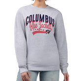 Columbus Blue Jackets - G-III 4Her by Carl Banks Women's Filigree Team Graphic Fleece Pullover Sweatshirt Heather Gray