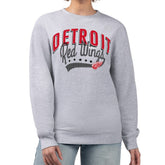 Detroit Red Wings - G-III 4Her by Carl Banks Women's Filigree Team Graphic Fleece Pullover Sweatshirt Heather Gray