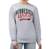 Minnesota Wild - G-III 4Her by Carl Banks Women's Filigree Team Graphic Fleece Pullover Sweatshirt Heather Gray