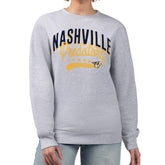 Nashville Predators - G-III 4Her by Carl Banks Women's Filigree Team Graphic Fleece Pullover Sweatshirt Heather Gray