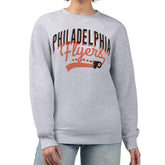 Philadelphia Flyers - G-III 4Her by Carl Banks Women's Filigree Team Graphic Fleece Pullover Sweatshirt Heather Gray