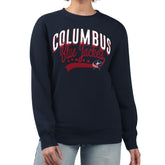 Columbus Blue Jackets - G-III 4Her by Carl Banks Women's Filigree Team Graphic Fleece Pullover Sweatshirt Navy