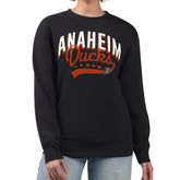 Anaheim Ducks - G-III 4Her by Carl Banks Women's Filigree Team Graphic Fleece Pullover Sweatshirt Black