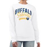 Buffalo Sabres - G-III 4Her by Carl Banks Women's Filigree Team Graphic Fleece Pullover Sweatshirt White