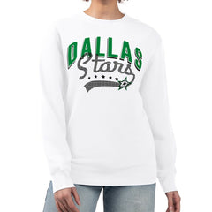 Dallas Stars - G-III 4Her by Carl Banks Women's Filigree Team Graphic Fleece Pullover Sweatshirt White
