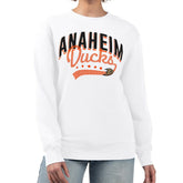 Anaheim Ducks - G-III 4Her by Carl Banks Women's Filigree Team Graphic Fleece Pullover Sweatshirt White