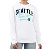 Seattle Kraken G-III 4Her by Carl Banks Women's Filigree Team Graphic Fleece Pullover Sweatshirt White