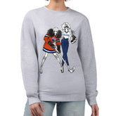Edmonton Oilers - G-III 4Her by Carl Banks Women's Hockey Girls Team Graphic Fleece Pullover Sweatshirt Heather Gray