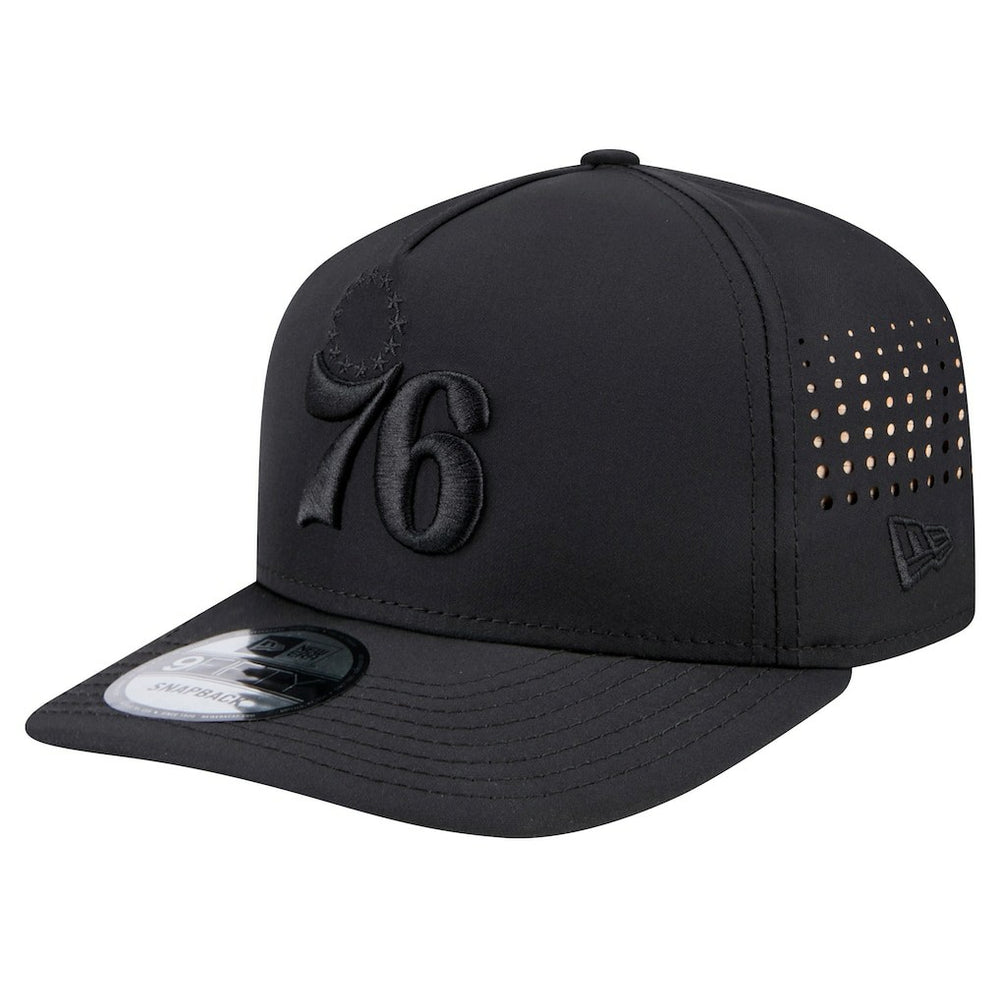 New Era - Philadelphia 76ers Vented 9FIFTY A-Frame Snapback Hat - Black