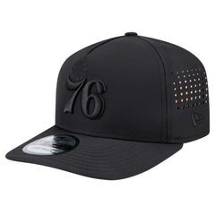 New Era - Philadelphia 76ers Vented 9FIFTY A-Frame Snapback Hat - Black