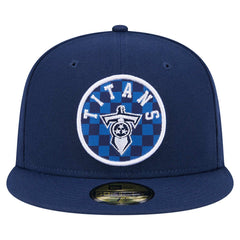 Tennessee Titans New Era Checkered 59FIFTY Fitted Hat Navy - NFL