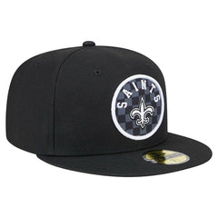 New Orleans Saints New Era Checkered 59FIFTY Fitted Hat Black - NFL