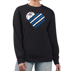 NBA - Oklahoma City Thunder G-III 4Her by Carl Banks Women's Heart Graphic Fleece Pullover Sweatshirt - Black
