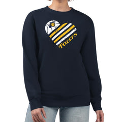 NBA - Indiana Pacers G-III 4Her by Carl Banks Women's Heart Graphic Fleece Pullover Sweatshirt - Navy