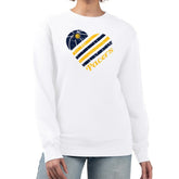 NBA - Indiana Pacers G-III 4Her by Carl Banks Women's Heart Graphic Fleece Pullover Sweatshirt - White