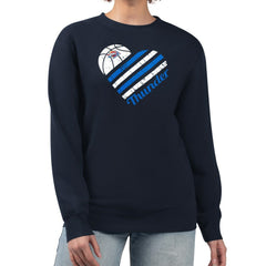 NBA - Oklahoma City Thunder G-III 4Her by Carl Banks Women's Heart Graphic Fleece Pullover Sweatshirt - Navy