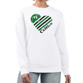 NBA - Boston Celtics G-III 4Her by Carl Banks Women's Heart Graphic Fleece Pullover Sweatshirt - White