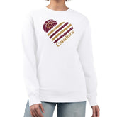 NBA - Cleveland Cavaliers G-III 4Her by Carl Banks Women's Heart Graphic Fleece Pullover Sweatshirt - White