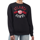 NBA - Atlanta Hawks G-III 4Her by Carl Banks Women's Large Team Logo Graphic Fleece Pullover Sweatshirt - Black
