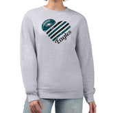 Philadelphia Eagles G-III 4Her by Carl Banks Women's Heart Graphic Fleece Pullover Sweatshirt Heather Gray - NFL