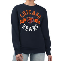Chicago Bears G-III 4Her by Carl Banks Women's Large Team Graphic Fleece Pullover Sweatshirt Navy - NFL
