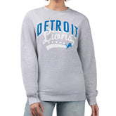 Detroit Lions G-III 4Her by Carl Banks Women's Filigree Logo Graphic Fleece Pullover Sweatshirt Heather Gray - NFL