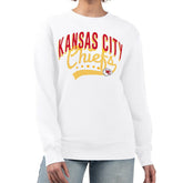 Kansas City Chiefs G-III 4Her by Carl Banks Women's Filigree Logo Graphic Fleece Pullover Sweatshirt White - NFL