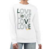 Green Bay Packers G-III 4Her by Carl Banks Women's Lots of Love Graphic Fleece Pullover Sweatshirt White - NFL