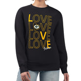 Green Bay Packers G-III 4Her by Carl Banks Women's Lots of Love Graphic Fleece Pullover Sweatshirt Black - NFL