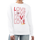 Kansas City Chiefs G-III 4Her by Carl Banks Women's Lots of Love Graphic Fleece Pullover Sweatshirt White - NFL