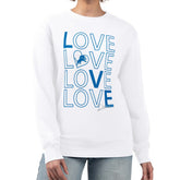 Detroit Lions G-III 4Her by Carl Banks Women's Lots of Love Graphic Fleece Pullover Sweatshirt White - NFL