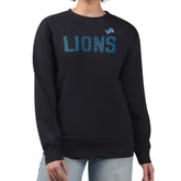 Detroit Lions G-III 4Her by Carl Banks Women's Dot Print Team Graphic Fleece Pullover Sweatshirt Black - NFL