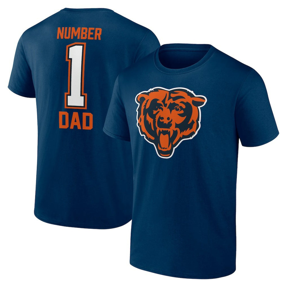 Chicago Bears Father's Day #1 Dad T-Shirt Navy - NFL