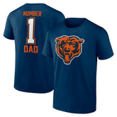 Chicago Bears Father's Day #1 Dad T-Shirt Navy - NFL