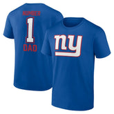 New York Giants Father's Day #1 Dad T-Shirt Royal - NFL