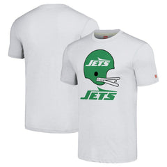 New York Jets Homage Unisex Big Helmet Tri-Blend T-Shirt White - NFL