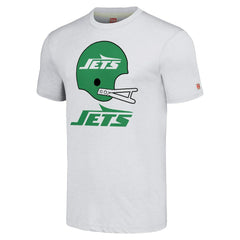 New York Jets Homage Unisex Big Helmet Tri-Blend T-Shirt White - NFL
