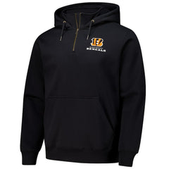 Cincinnati Bengals Dunbrooke Unisex Defender Quarter-Zip Hoodie Black - NFL