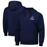 Dallas Cowboys Dunbrooke Unisex Defender Quarter-Zip Hoodie Navy - NFL