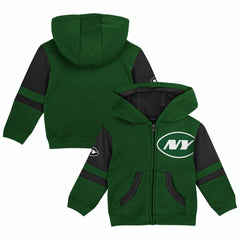 New York Jets Preschool Stadium Color Block Full-Zip Hoodie Green - NFL
