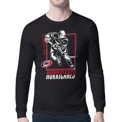 Carolina Hurricanes - Starter Player Grid Long Sleeve T-Shirt Black