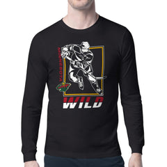 Minnesota Wild - Starter Player Grid Long Sleeve T-Shirt Black