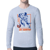 New York Islanders - Starter Player Grid Long Sleeve T-Shirt Heather Gray