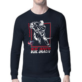 Columbus Blue Jackets - Starter Player Grid Long Sleeve T-Shirt Navy