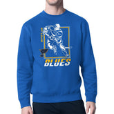 St. Louis Blues - Starter Player Grid Fleece Pullover Sweatshirt Blue